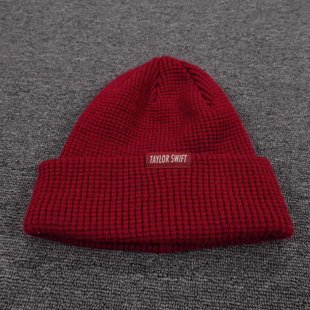 Taylor Swift Hat Beanie Unisex One Size Red Knit Logo Acrylic Music Winter